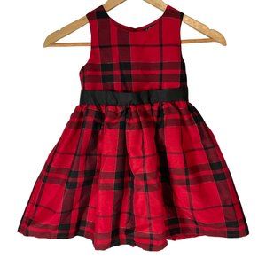 👣 5/$25 - Red/Black Plaid Formal Dress w/ Black Sash Detail